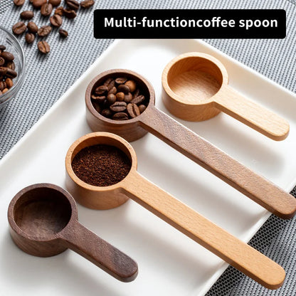 Black Walnut Wooden Dessert Spoon Tableware Coffee Honey Spoons Stir Coffee Scoop Sugar Spice Measure Spoon for Kitchen