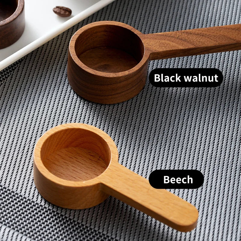 Black Walnut Wooden Dessert Spoon Tableware Coffee Honey Spoons Stir Coffee Scoop Sugar Spice Measure Spoon for Kitchen